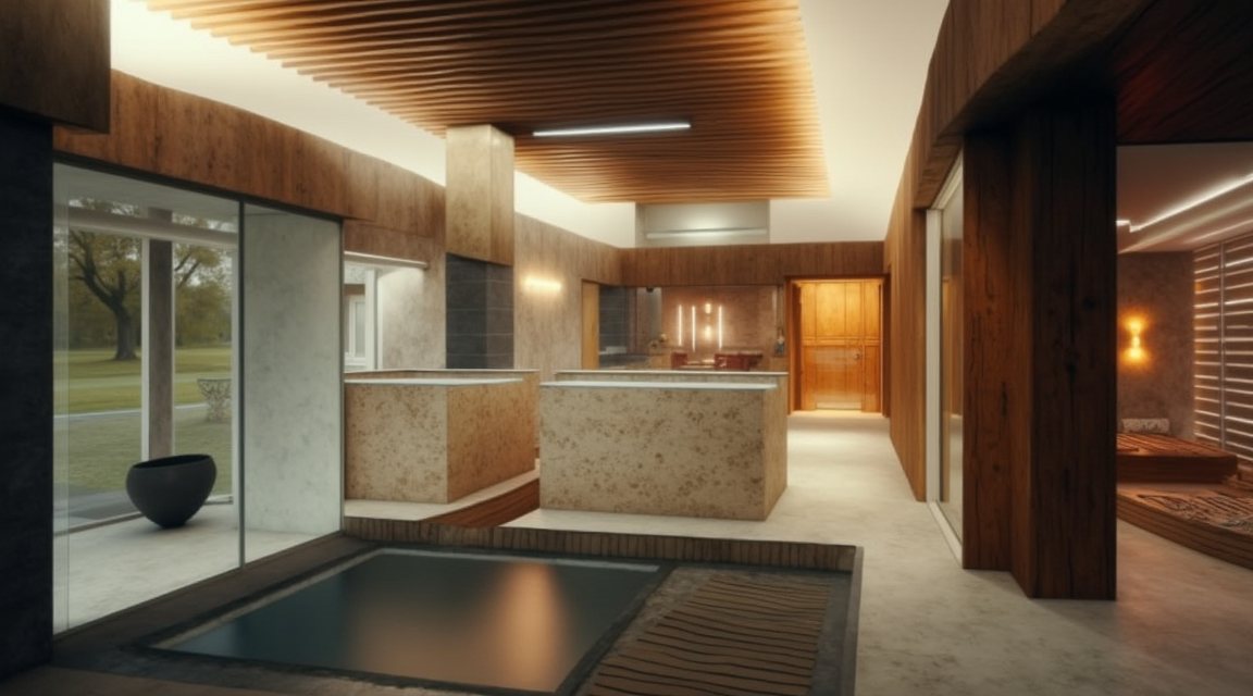 Thermal suite with sauna, cold plunge and loungers